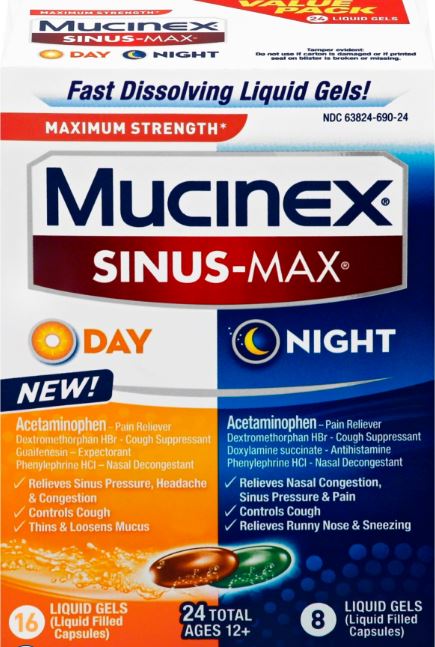 MUCINEX® SINUS-MAX® Liquid Gels (Night)